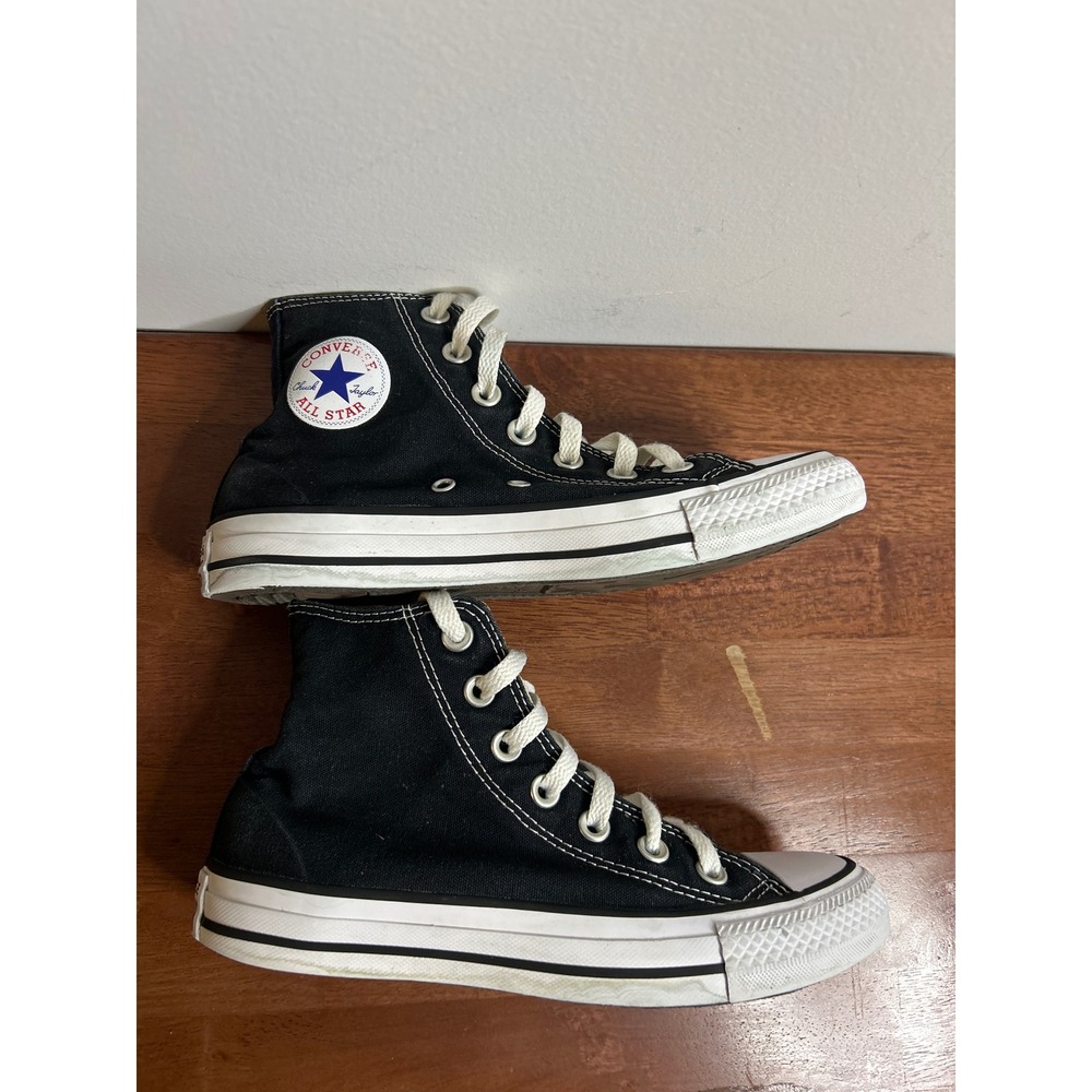 Converse Black Chuck Taylor High Top Shoes Womens 6 Mens 4 - Picture 6 of 8